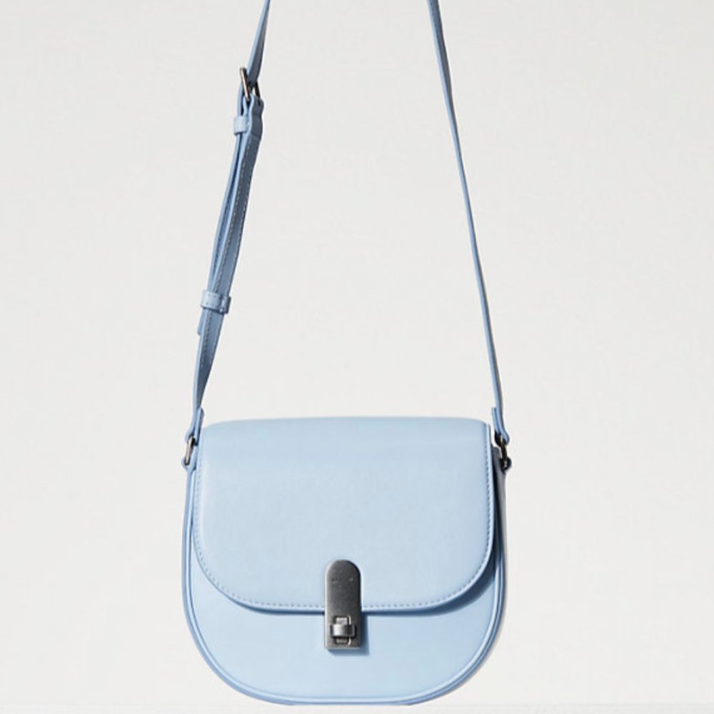 Aritzia Auxiliary Leather Saddle Bag Purse